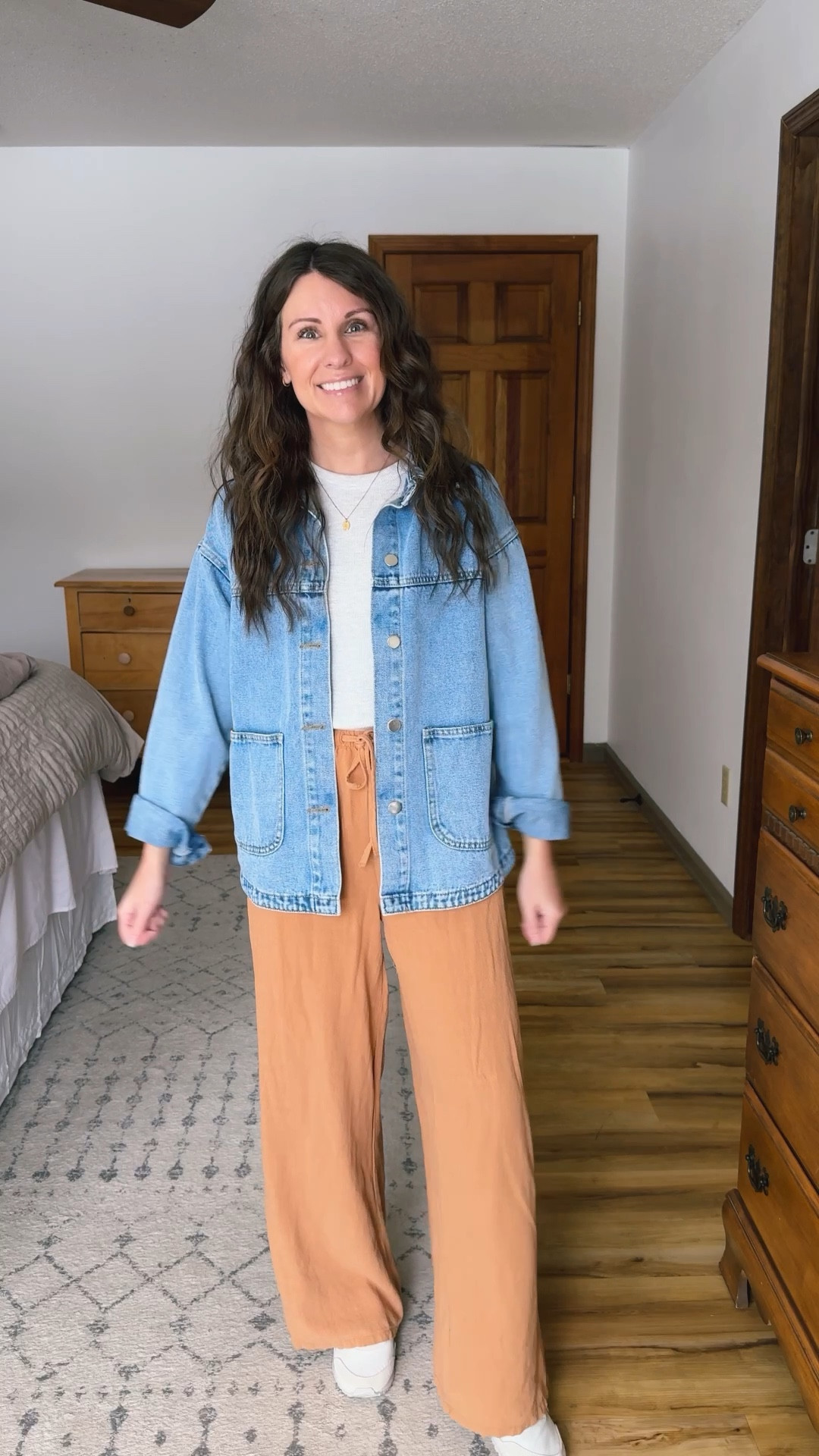 Xs in my denim coat, xs in the green pants and xs in the orange pants. Small in my tee.

My sneakers are size 6.5!

#LTKPetite #LTKgrwm #LTKootd