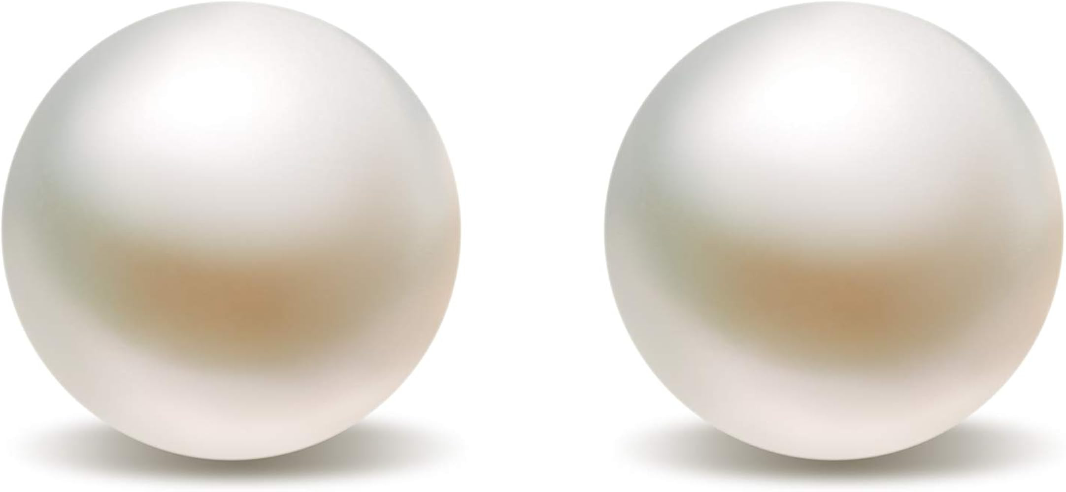 NORBU S925, AAAA+ Round Freshwater Stud Pearl Earrings for Women, Timeless Elegant Gifts for Her ... | Amazon (US)
