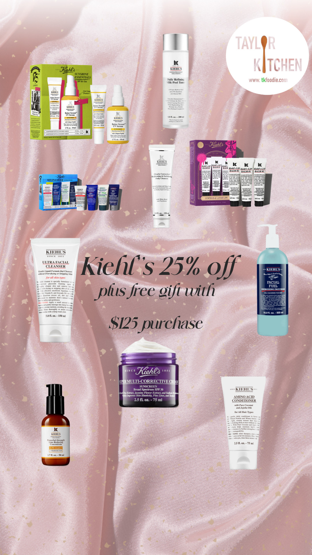 @Kiehl's Friends & Family sale is underway.  ❤️25% off plus a free gift on all purchases over $125.  If you're a Kiehl's fan, or have been wanting to try, now is the time.⏳
 

 #LTKSaleAlert #LTKBeauty
