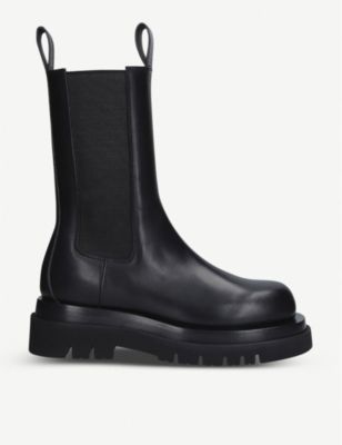 Round-toed leather platform Chelsea boots | Selfridges