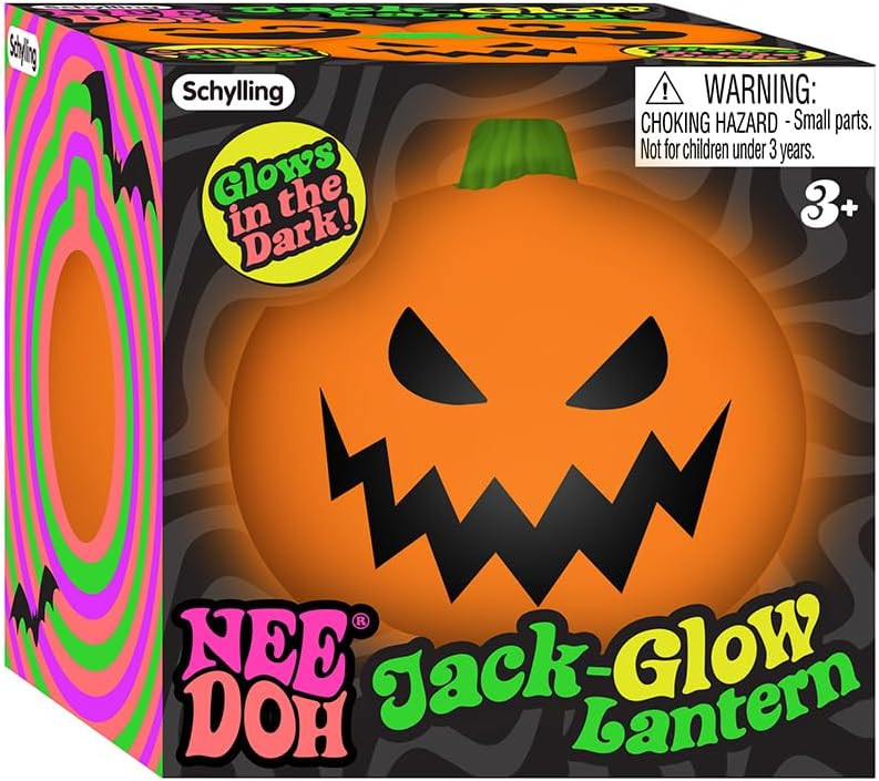 Schylling Needoh Jack Lantern Glow in The Dark Pumpkin Faces Assorted | Amazon (US)