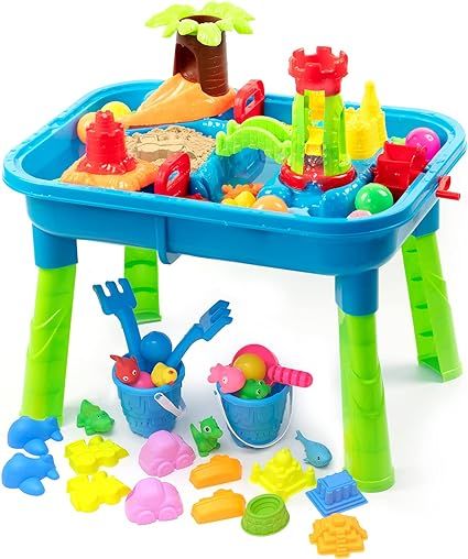 BFUNTOYS Water Table for Toddlers, Kids Play Sand & Water Table 2 in 1 Summer Beach Toys for Outs... | Amazon (US)