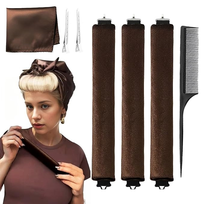 Heatless Hair Curler Overnight Blowout Rods for Long Hair No Heat Curls to Sleep In Soft Heatless... | Amazon (US)