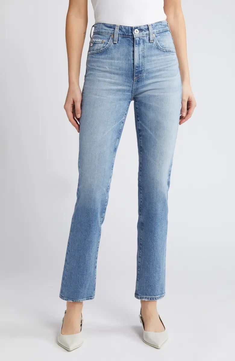 AG Saige High Waist Straight Leg Jeans | Nordstrom | Nordstrom