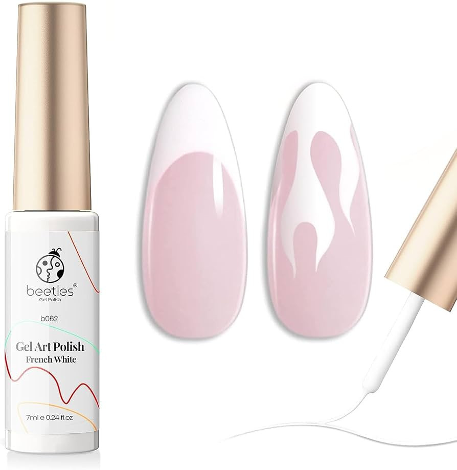 beetles Gel Polish Swirl Nail Art Gel White Gel Liner Nail Polish White Nail Polish 1 pcs 7ml Cla... | Amazon (US)