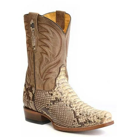 Men s Roper Peyton Python Boots Handcrafted Tan | Walmart (US)