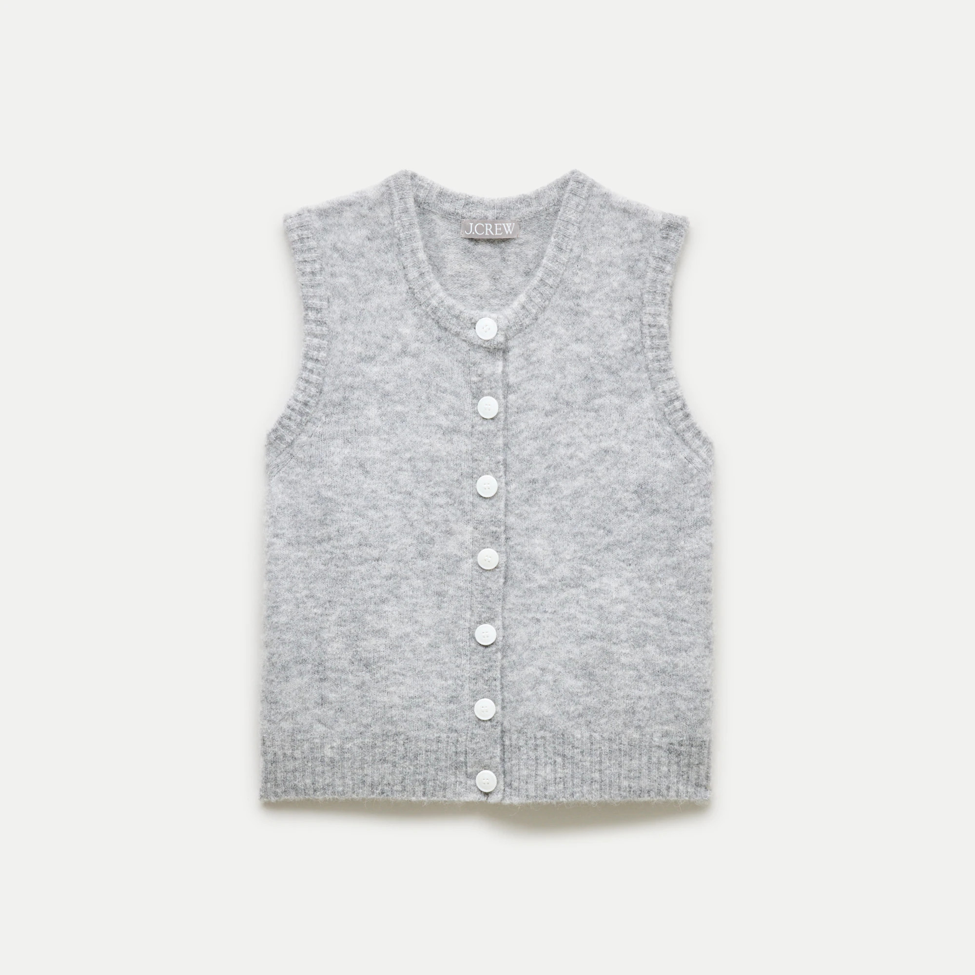 Button-front vest in alpaca blend | J. Crew US