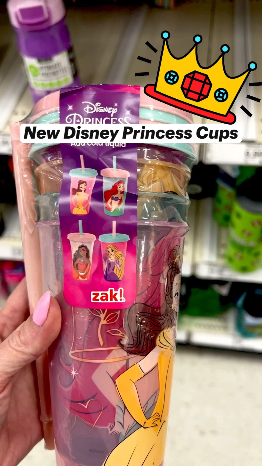 Disney Princess 16.5oz 4pk Plastic Color Changing Kids Tumblers