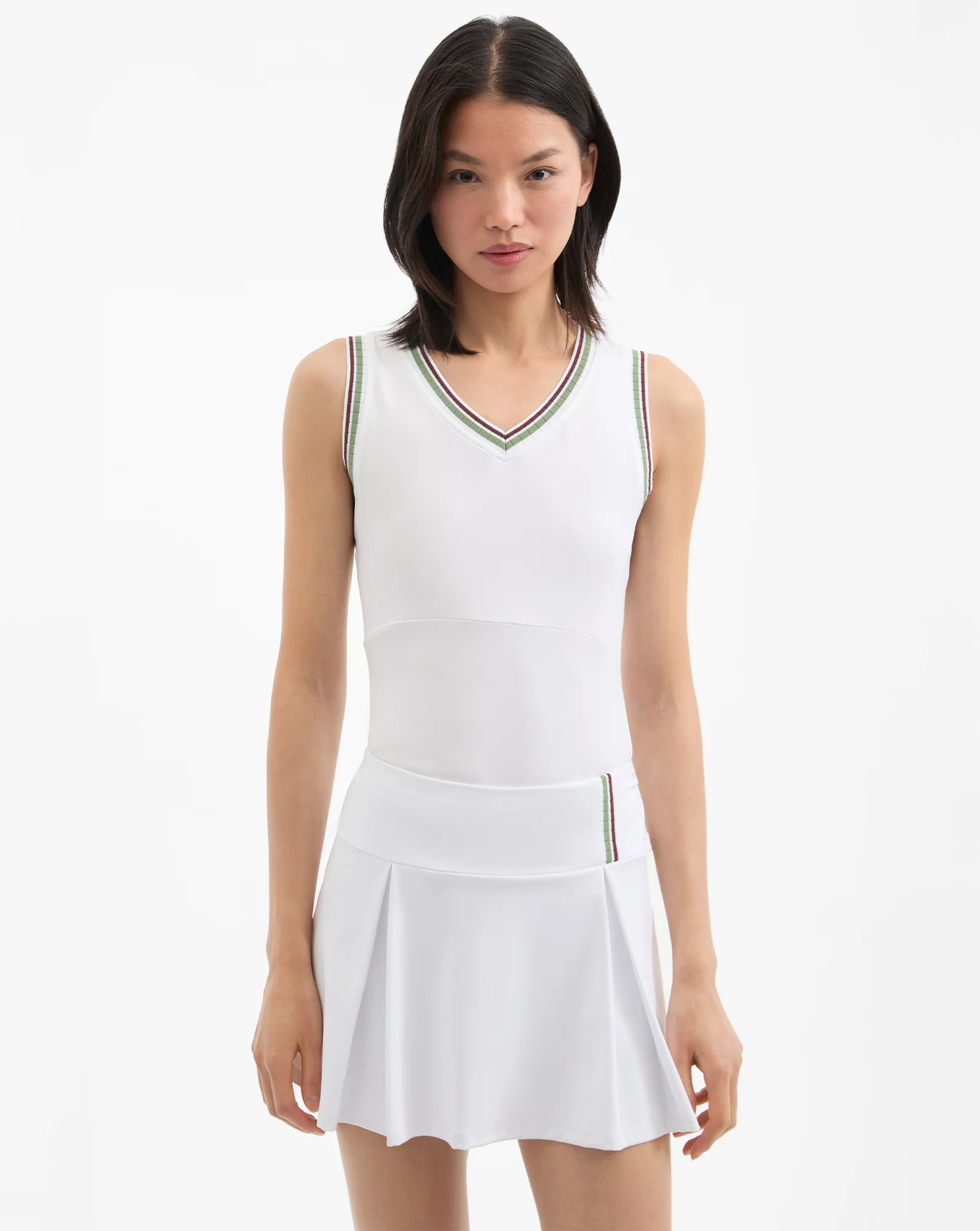 Spin Striped-Trim Tank Top | Veronica Beard