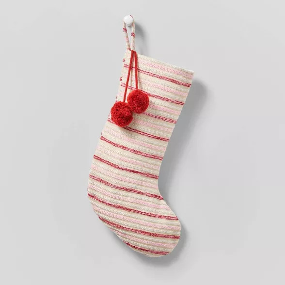 Woven Christmas Stocking Red Stripe - Wondershop™ | Target