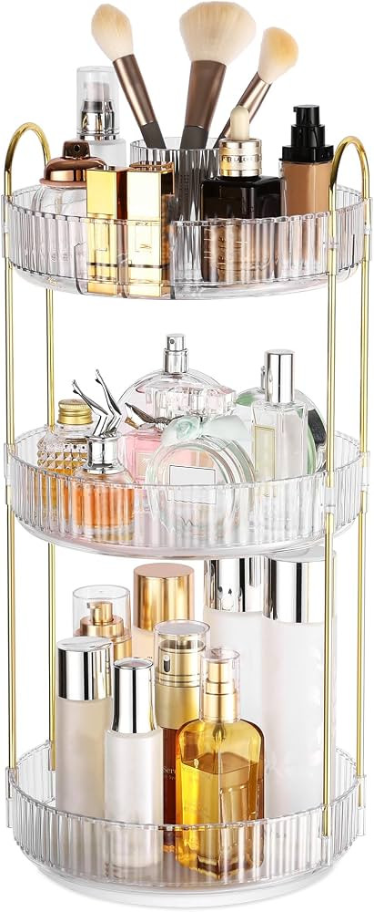 Vtopmart 360° Rotating Makeup Organizer for Vanity, 3 Tier Large Capacity Bathroom Countertop Sk... | Amazon (CA)