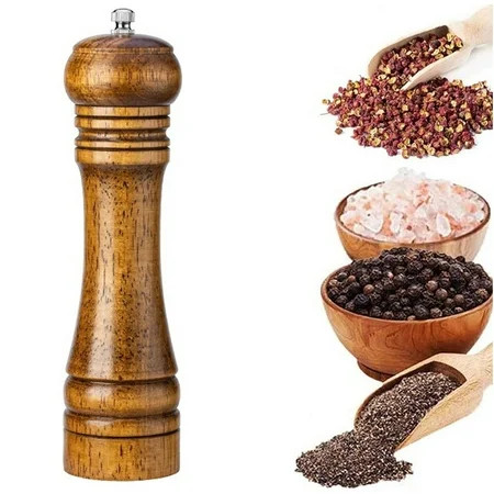 Protoiya Wood Salt and Pepper Grinder Wooden Manual Spices Mill Set with Grinding Core Adjustable Co | Walmart (US)