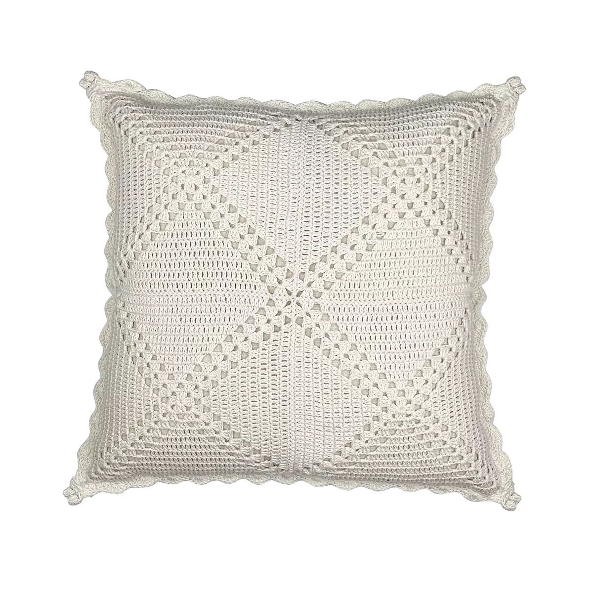 Sonoma Goods For Life® Ivory Crochet Throw Pillow | Kohl's