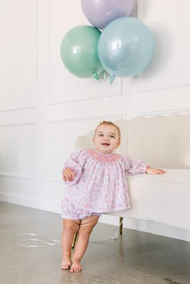 Pink Party Dog Smocked Diaper Cover Set | Poppy Kids Co