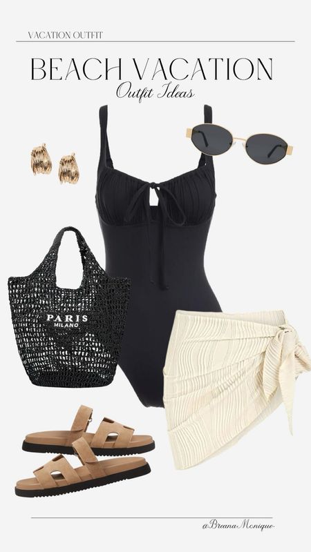 Amazon Outfit Idea ☀️ one-piece swimsuit, cover-up, crochet top, sandals 

#LTKFindsUnder50 #LTKSwim #LTKFindsUnder100