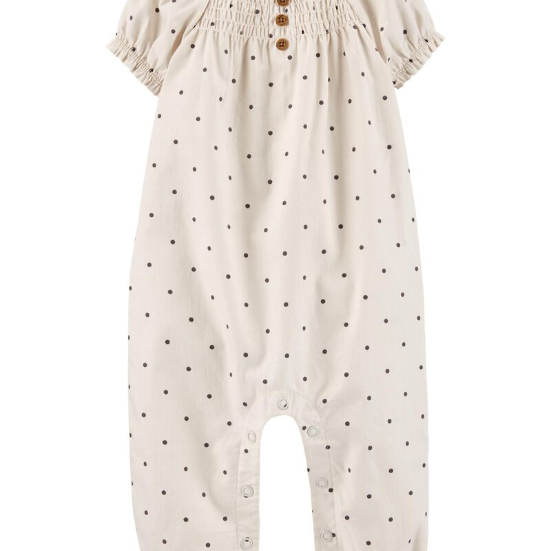 Polka Dot Cotton Jumpsuit | Carter's