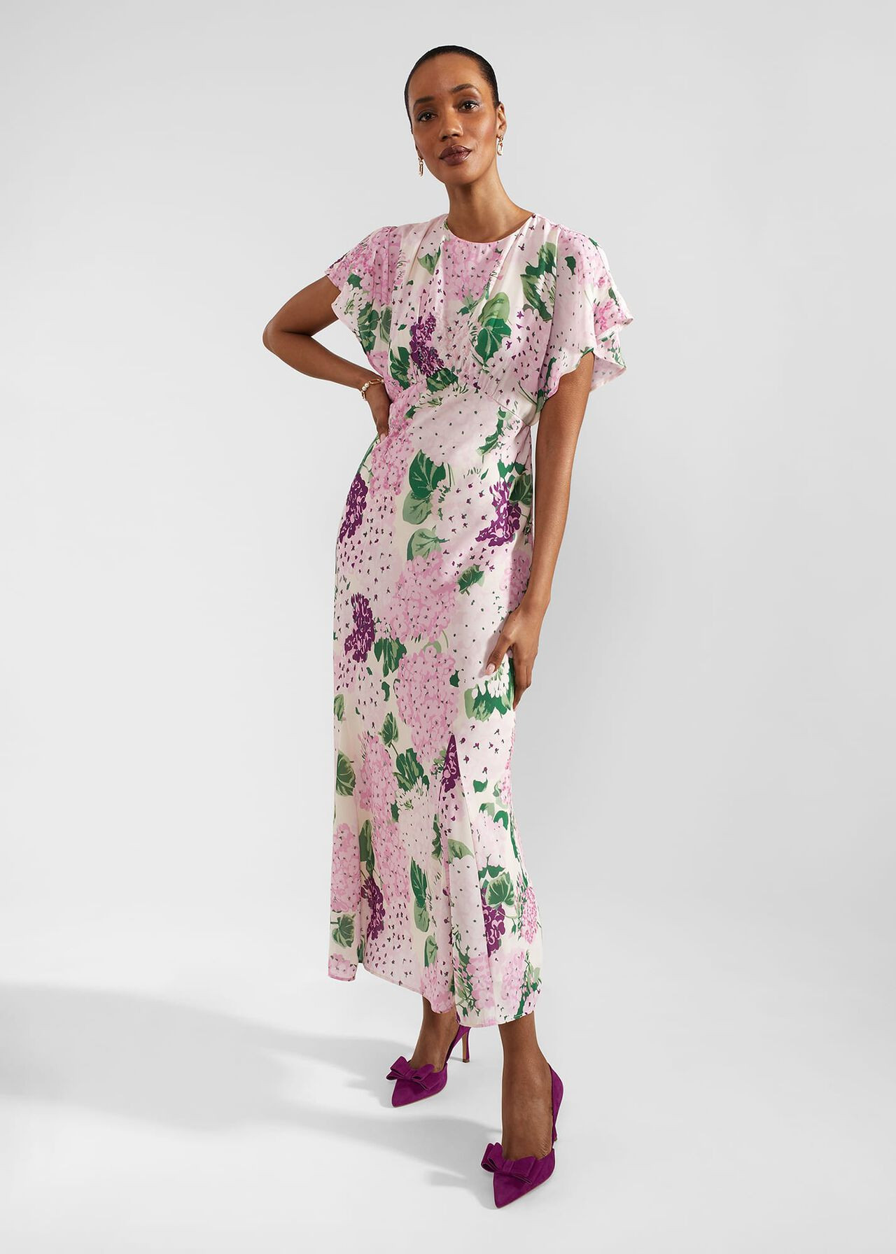 Lalena Sequin Floral Dress | Hobbs