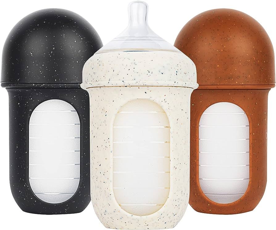 Boon Nursh Reusable Silicone Baby Bottles with Collapsible Silicone Pouch Design - Everyday Baby ... | Amazon (US)