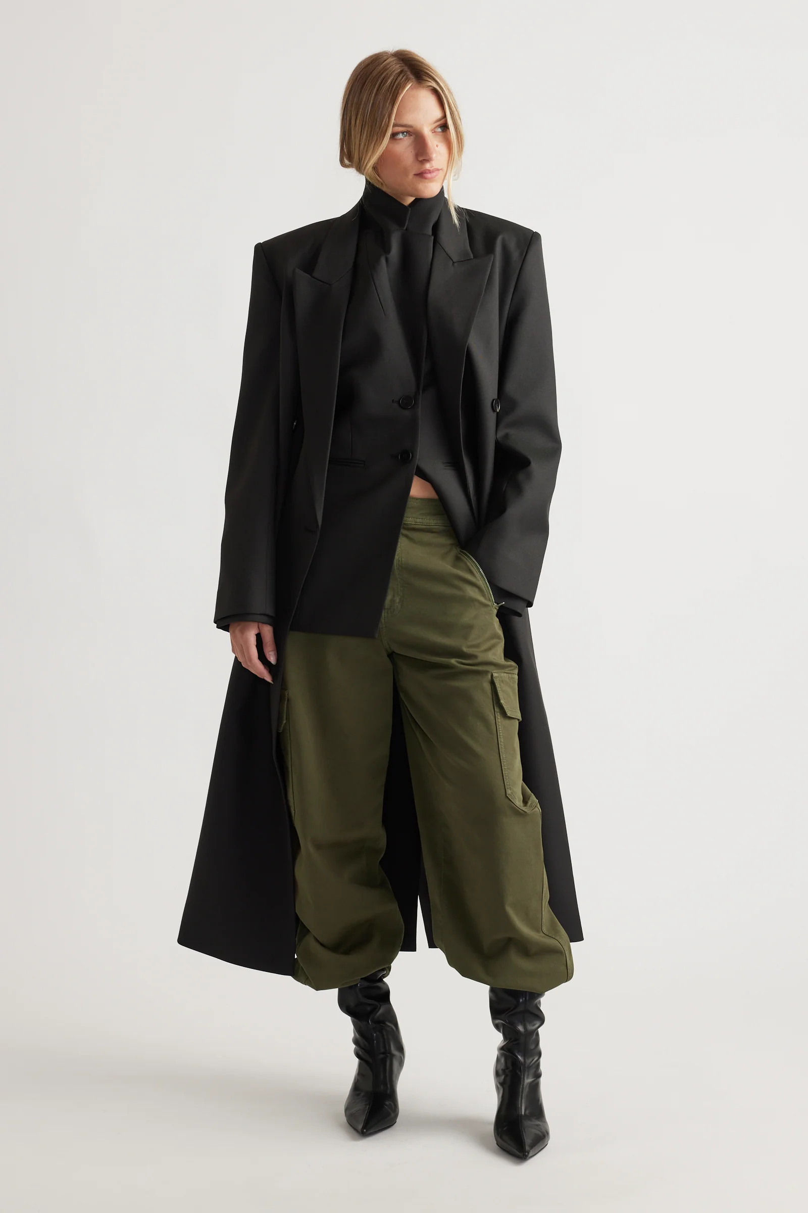 Peyton Zip Cargo Pocket Pants - Olive | DECJUBA