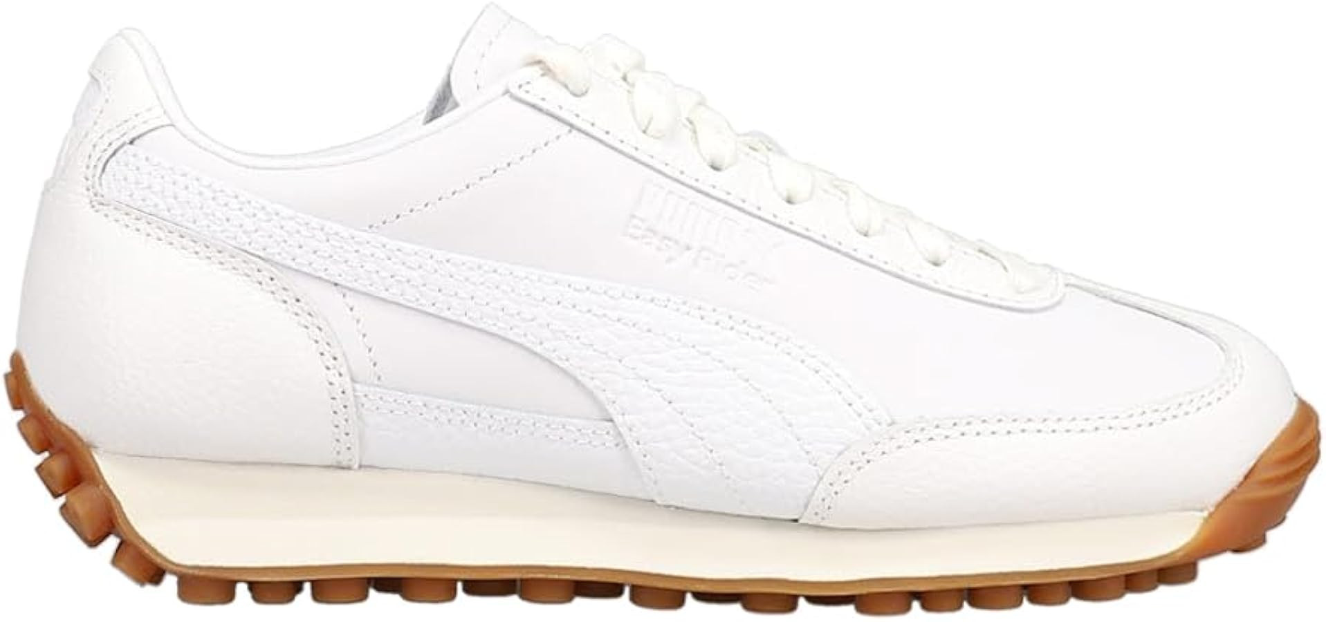 PUMA Womens Easy Rider Leather Lace Up Sneakers Shoes Casual - White | Amazon (US)