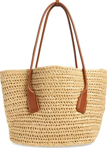 Bottega Veneta Medium Arco Crochet Raffia Tote | Nordstrom | Nordstrom