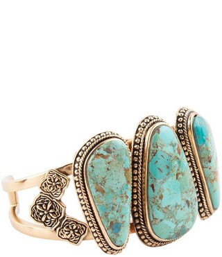 Barse Bronze and Genuine Turquoise Statement Cuff Bracelet | Dillard's | Dillard's