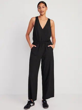 Waist-Defined StretchTech Water-Repellent Jumpsuit for Women | Old Navy (US)