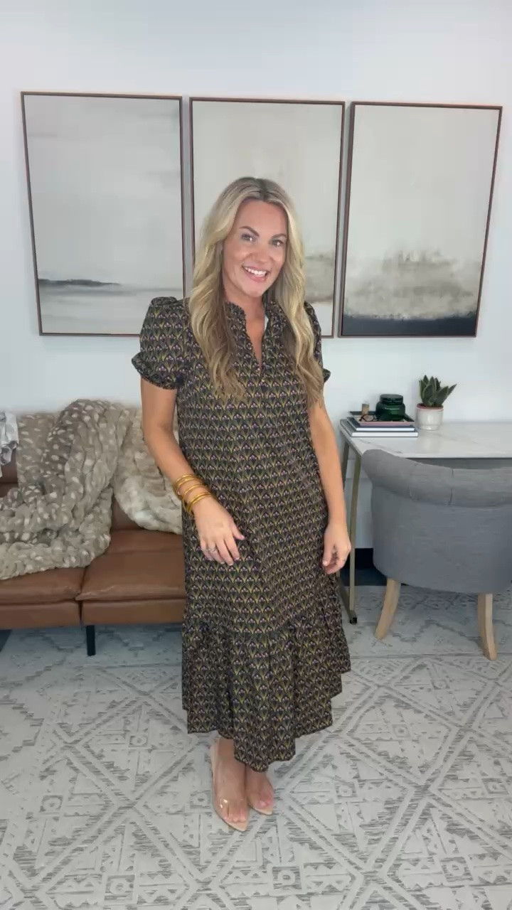 A full workday calls for a dress that looks put together without requiring much thought. I love the longer length and relaxed silhouette of this one, especially with the rich fall colors and feminine sleeve detail.

fall maxi dress, workwear dress, office style, printed maxi dress, fall outfit idea, professional outfit, work to dinner style, puff sleeve dress, business casual outfit, fall fashion, AudrieDollins

#LTKootd #LTKSeasonal #LTKWorkwear