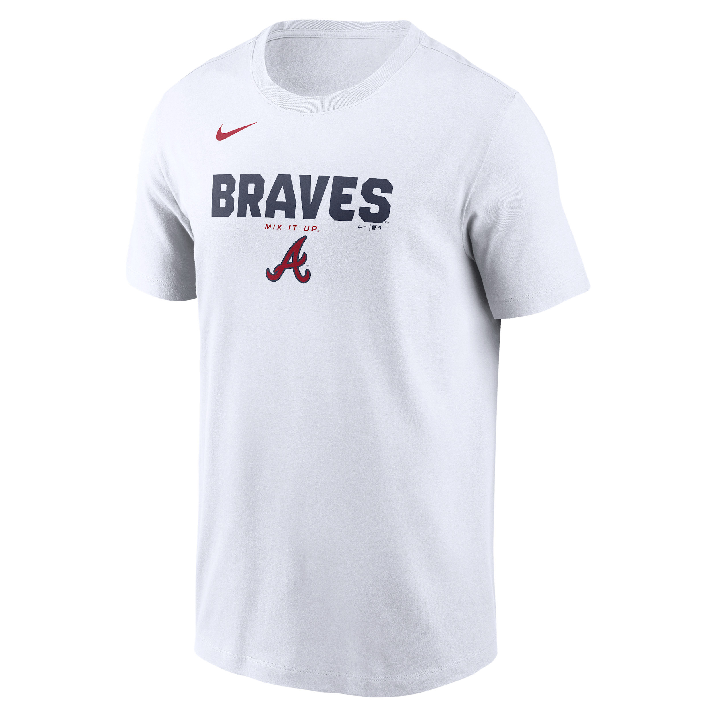 Atlanta Braves Bold Team Name Nike Men's MLB T-Shirt in White | N19910AAW-D31 | Nike (US)