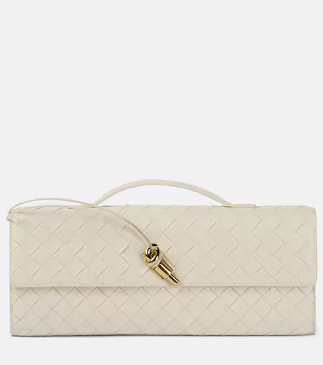 Andiamo Intrecciato leather clutch | Mytheresa (UK)