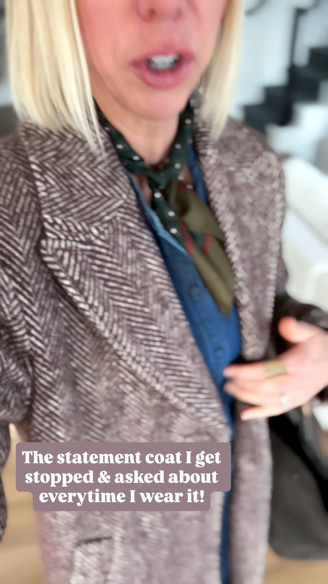 The wall blend overcoat I get stopped and asked about every time I wear it! This is gorgeous chocolate Brown hounds tooth elevates even a basic pair of jeans and a top. I sized up to a medium tall to be able to layer with thick sweaters. I am 5‘10“ for height reference.

#LTKGiftGuide #LTKootd #LTKOver40