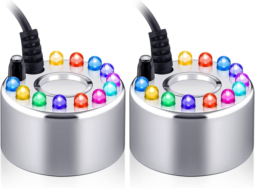 2 Pcs Mist Maker Fogger Small Ultrasonic Fog Machine Fountain Halloween Cauldron Mister Fogger Wa... | Amazon (US)