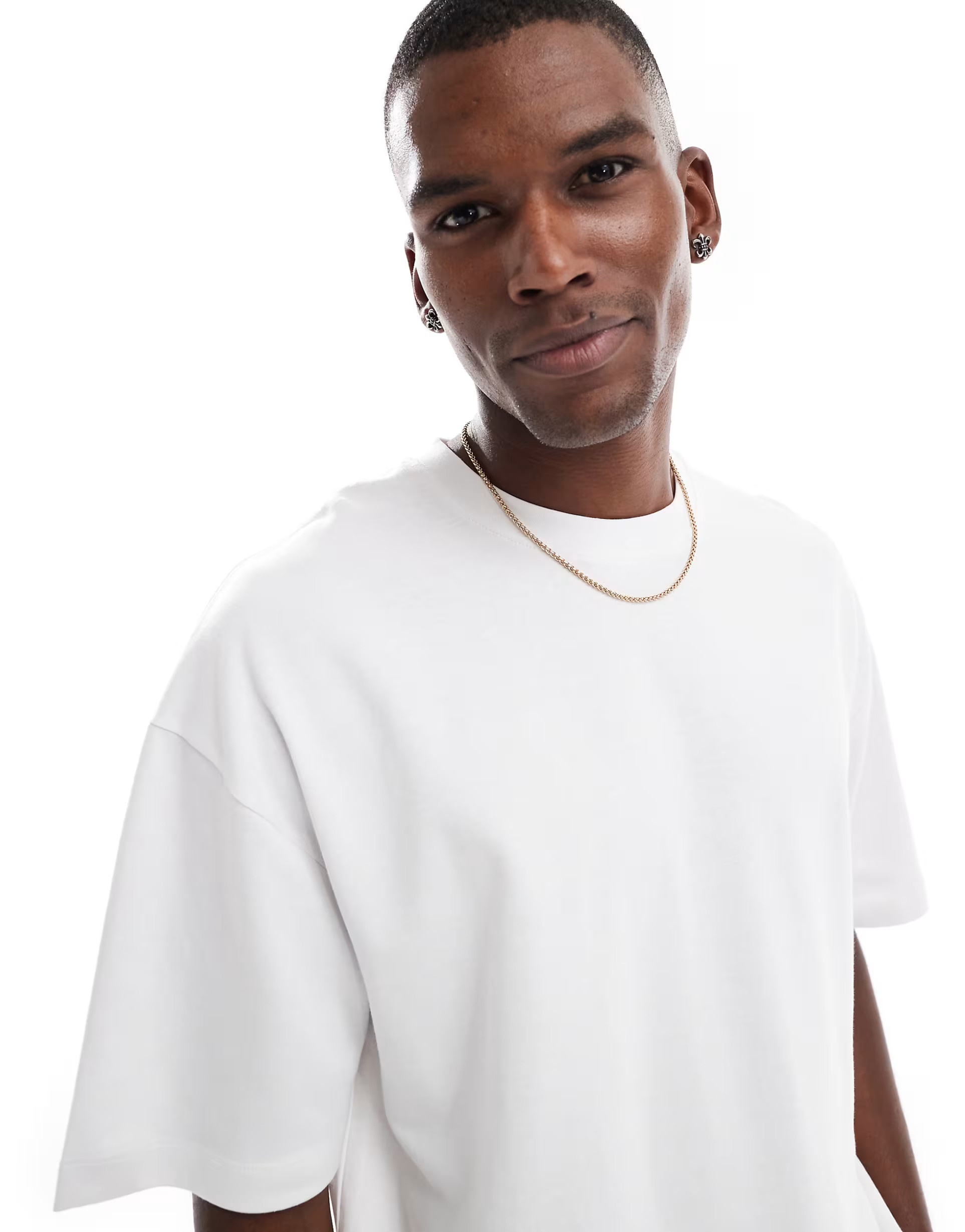 Pull&Bear – Kastiges T-Shirt in Weiß  | ASOS | ASOS (Global)