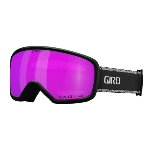 Giro Women's and Youth Millie Ski and Snowboard Goggles - Black/White Chute Strap with Vivid Pink Lens | Amazon (US)