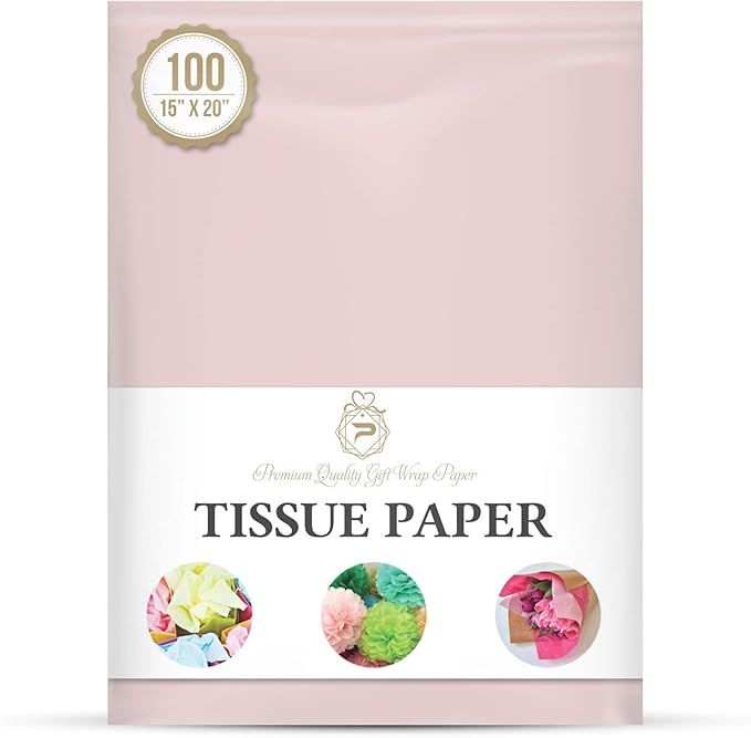 Blush Pink Gift Wrapping Tissue Paper for Gift Packaging, Floral, Birthday, Christmas, Halloween,... | Amazon (US)