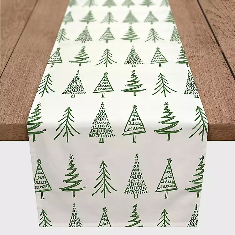 Green Christmas Tree Table Runner | Kirkland's Home