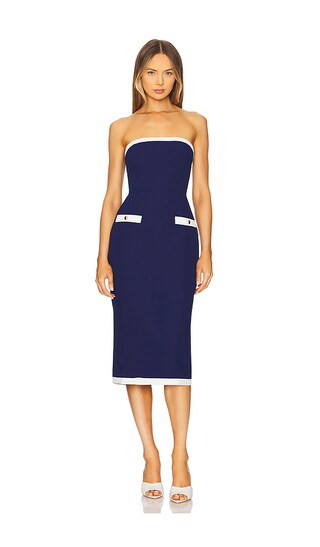 Strapless Martini Midi in Navy | Revolve Clothing (Global)