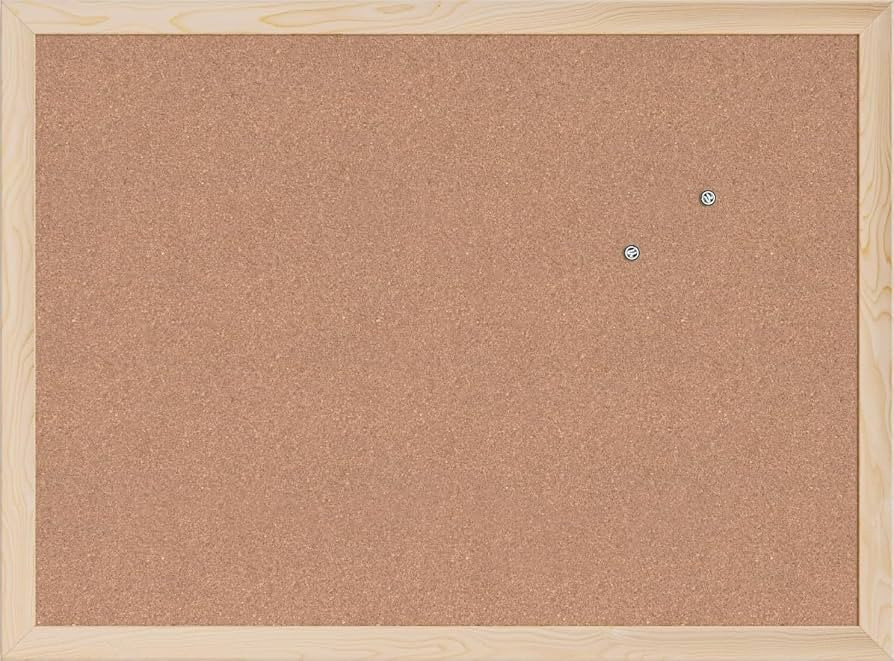 U Brands Cork Bulletin Board, 18" x 24" Inches, Light Birch Wood Frame (265U00-01) | Amazon (US)