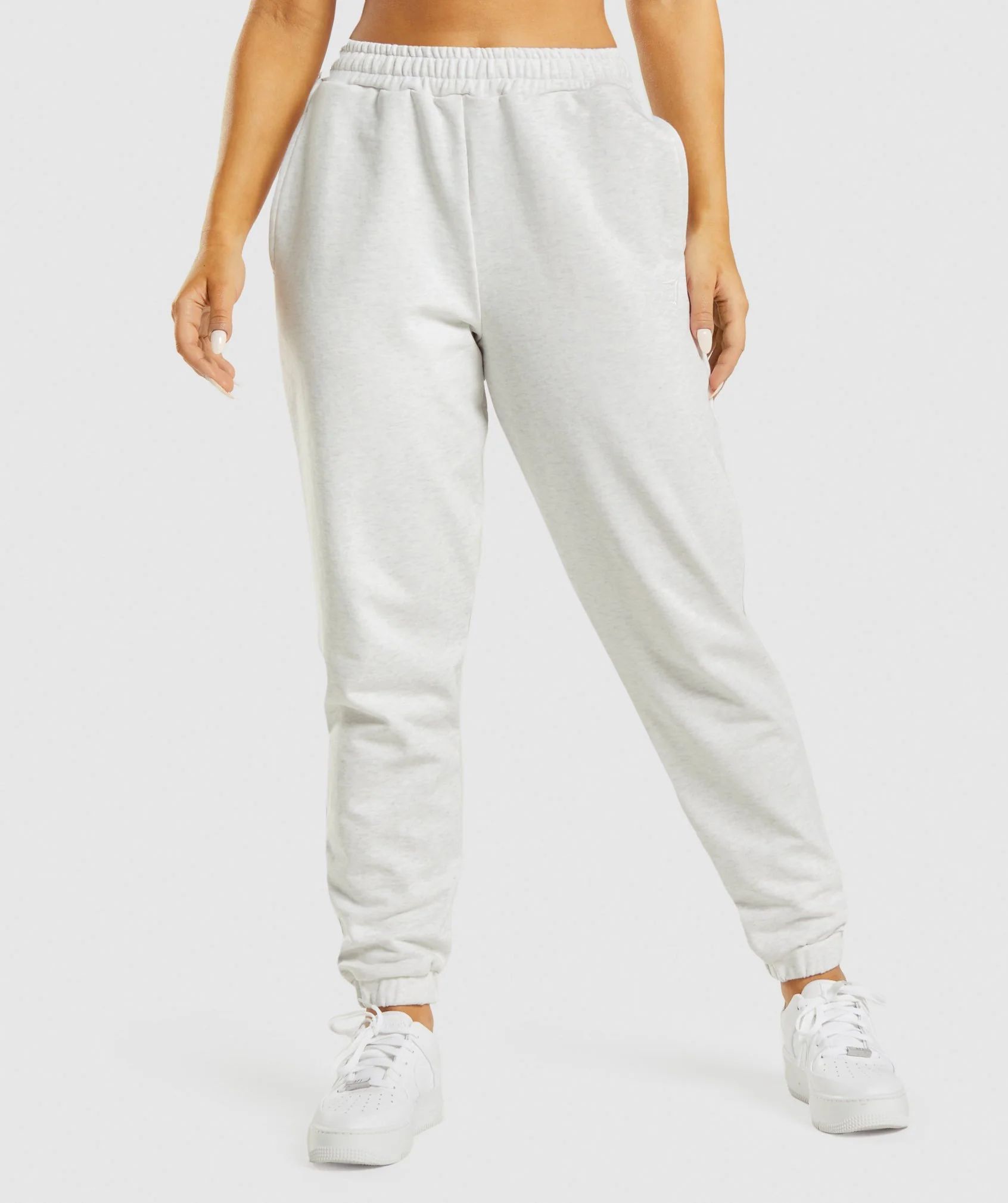 Gymshark Rest Day Sweats Joggers - White Marl | Gymshark CA
