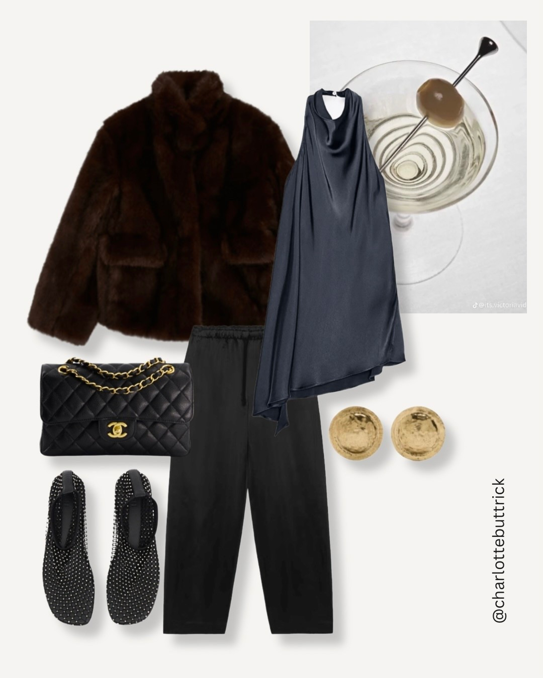 Winter date night outfit - Faux fur coat and satin top and barrel leg trousers  (what I wore on Christmas Day) 

#LTKwinter #LTKdatenight #LTKuk