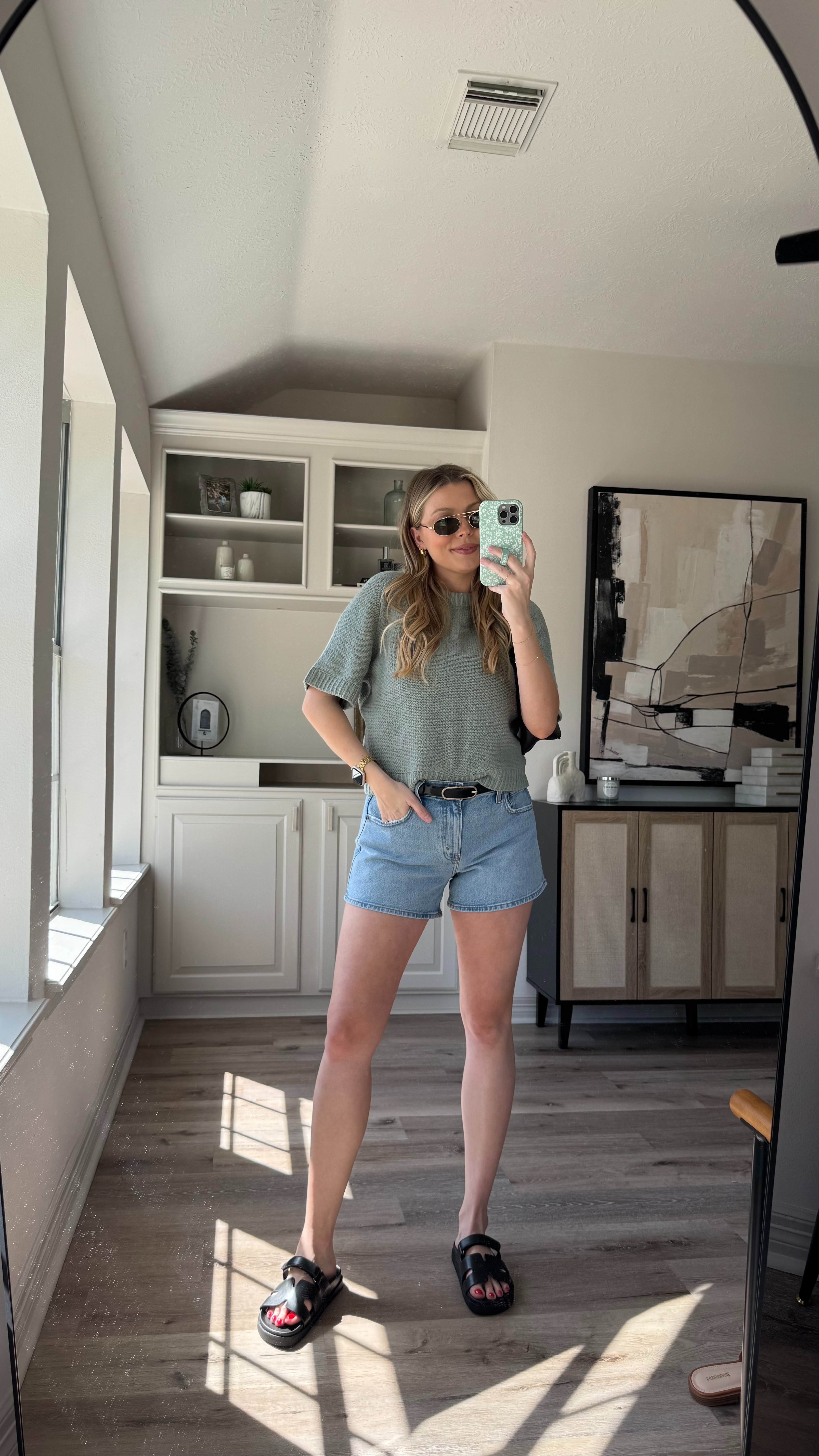 Cute Casual Spring Outfit | 25% off everything + extra 15% off with code SPRINGAF Loving this look from Abercrombie! These shorts will be a spring staple for me. Wearing size S in the sweater top, size 27 in the shorts. Sandals fit tts.  

 

#LTKStyleTip #LTKSeasonal #LTKShoeCrush