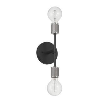 Hello Honey® 19" Maxim Black Modern Minimalist Metal Exposed 2-Bulb Wall Sconce | 6.4" x 5" x 19" | Michaels® | Michaels Stores