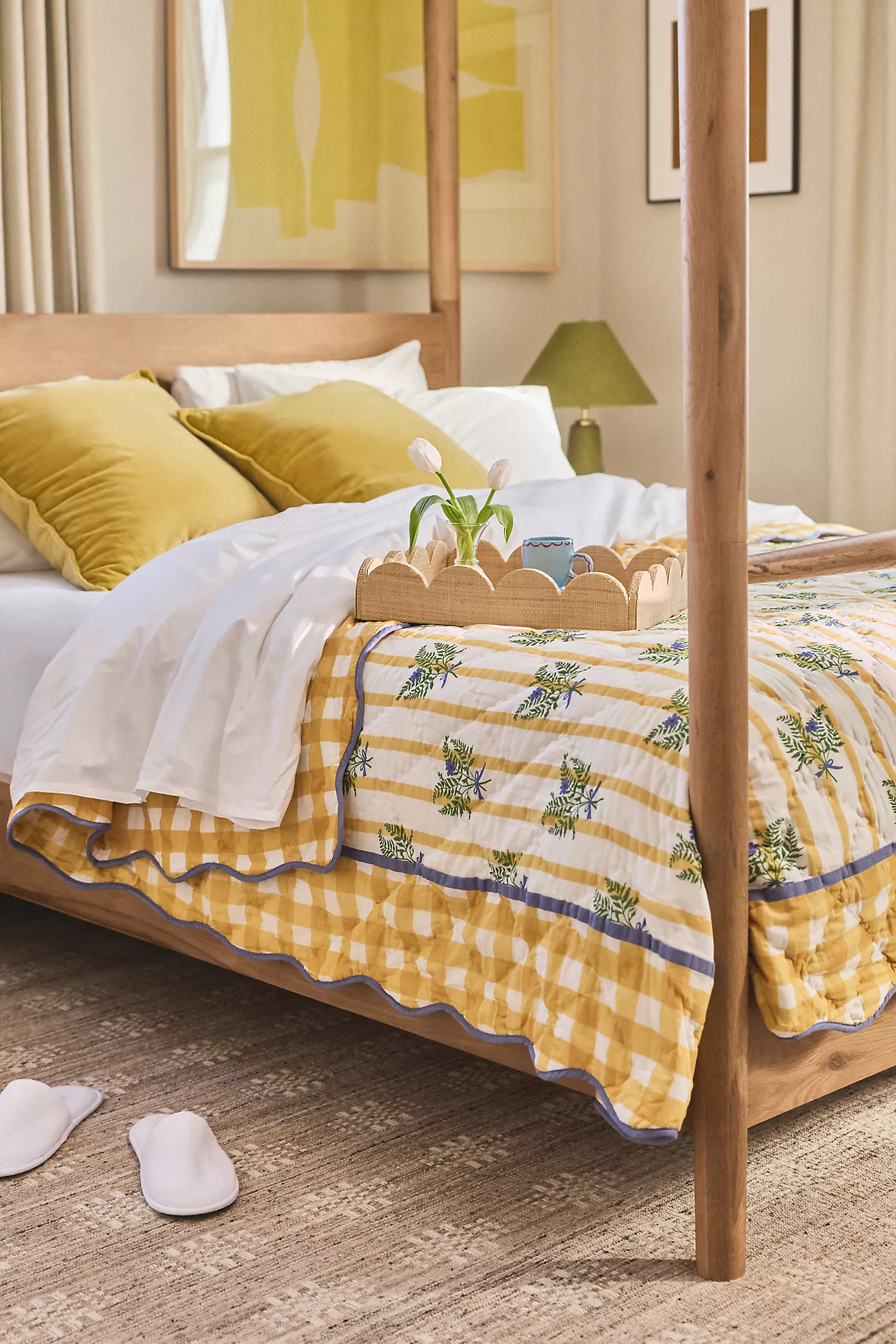 Iluka 100% Cotton Gauze Floral Quilt | Anthropologie (US)