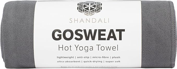 GoSweat Non-Slip Hot Yoga Towel by Shandali with Super-Absorbent Soft Suede Microfiber in Many Co... | Amazon (US)