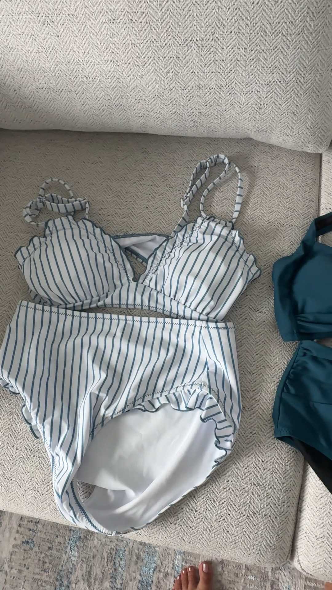 10/10 Amazon swimwear 
Size small tts 
Beautiful suits, great colors, lots of options, high quality at a budget friendly price. Both under $30. Use my exclusive discount code for 15% off of the blue and white striped and 35% off the green blue suit. Please note the code codes are different.
Striped suit code: HJVB2MTP
Green/blue suit code: Y22PLJ2M

Amazon find
Budget affordable two piece bikini Amazon fashion under $30 on sale coupon discount

#LTKActive #LTKSeasonal #LTKOver40