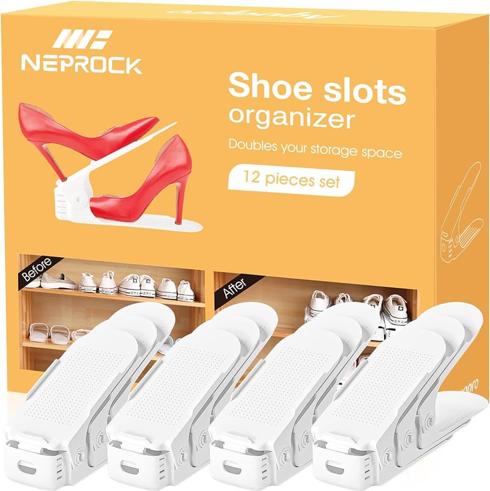 Neprock Shoes Slots Organizer for Closet, Shoe Rack Organizador De Zapatos for Closet Organizatio... | Amazon (US)