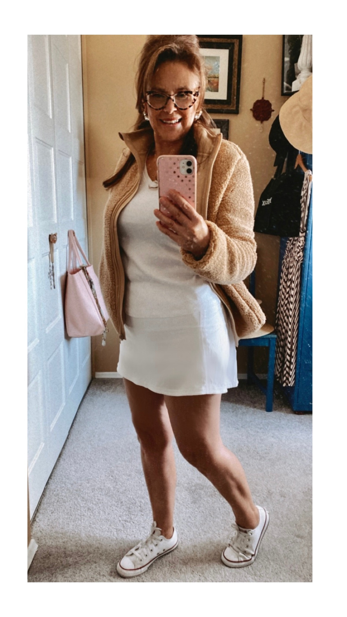 Spring and Summer dreaming with this Pace Rival Mid-Rise Skirt from Lululemon!🌸 The V-Neck T-shirt and Teddy Fleece Jacket are from Joe Fresh, both on sale right now. The sneaks are Converse from Famous Footwear.💖

#LTKunder100 #LTKstyletip #LTKSale