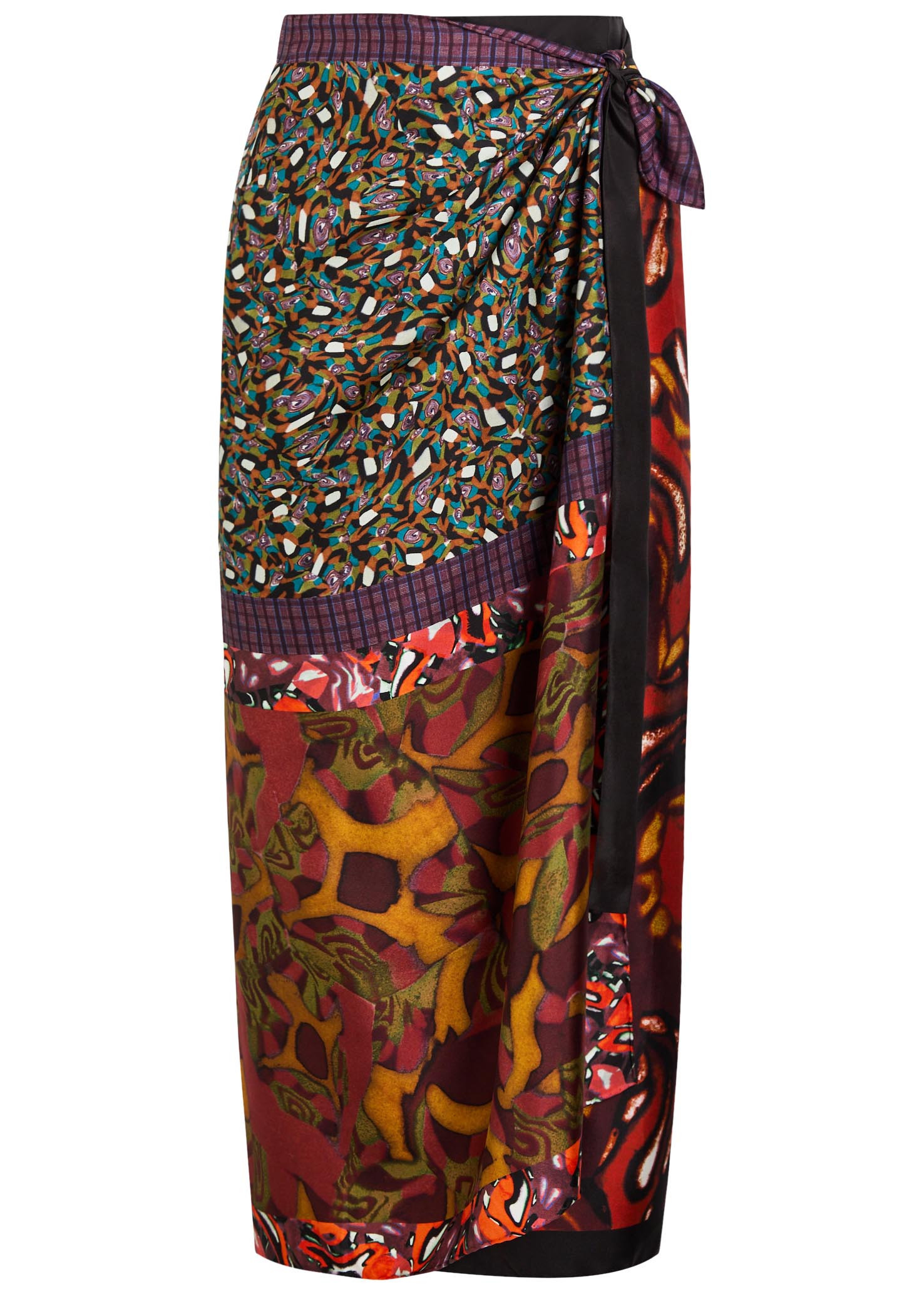Scarfy printed silk midi wrap skirt | Harvey Nichols