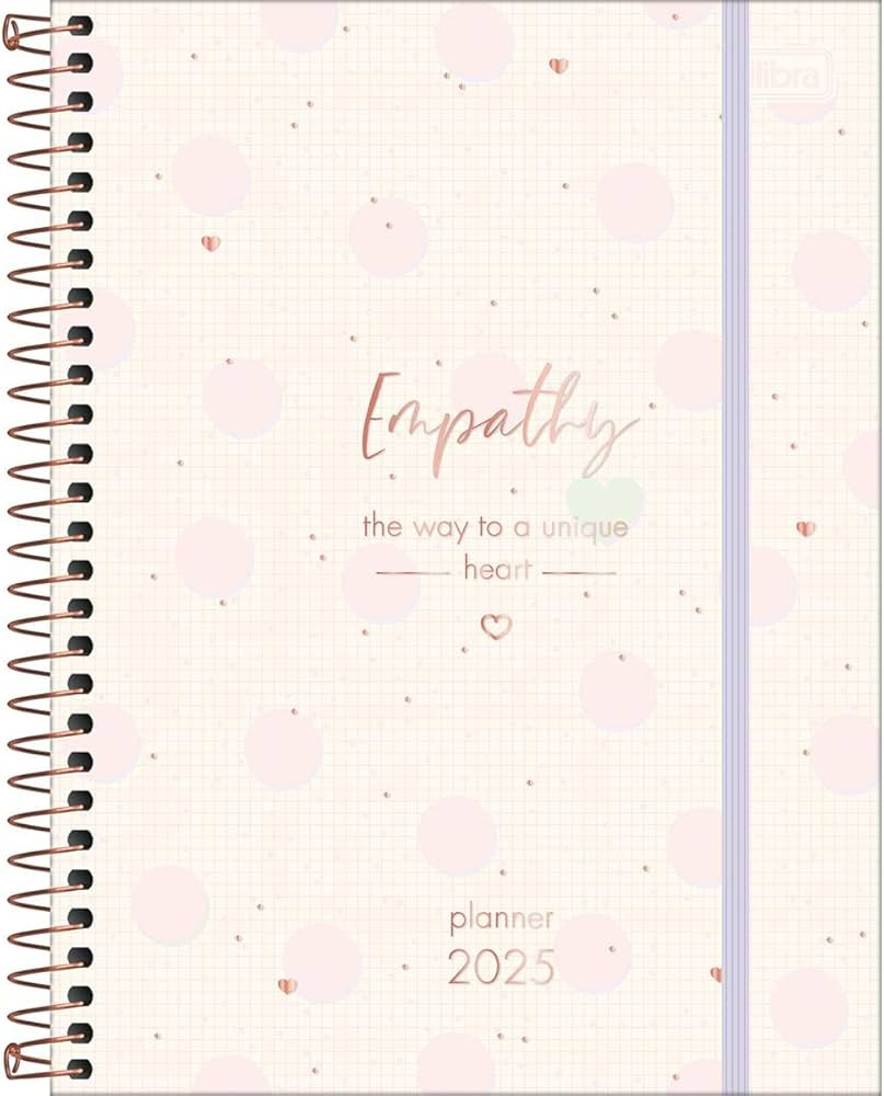 Tilibra - Planner Espiral 17,7 x 24 cm Soho 90 G 2025 - Bolas Grandes Rosa - Empathy | Amazon (BR)