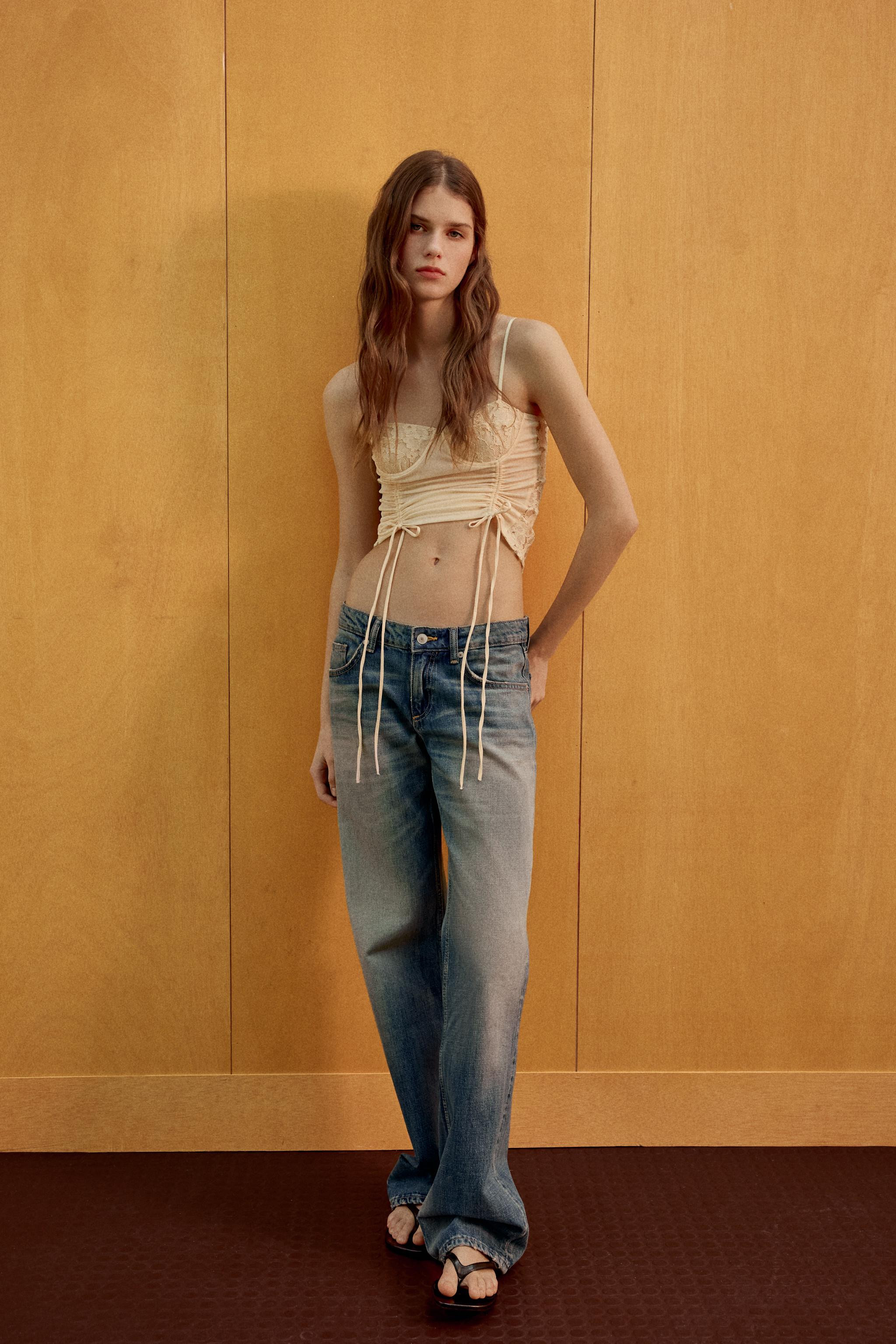 LACE COMBINATION CORSET TOP | Zara US